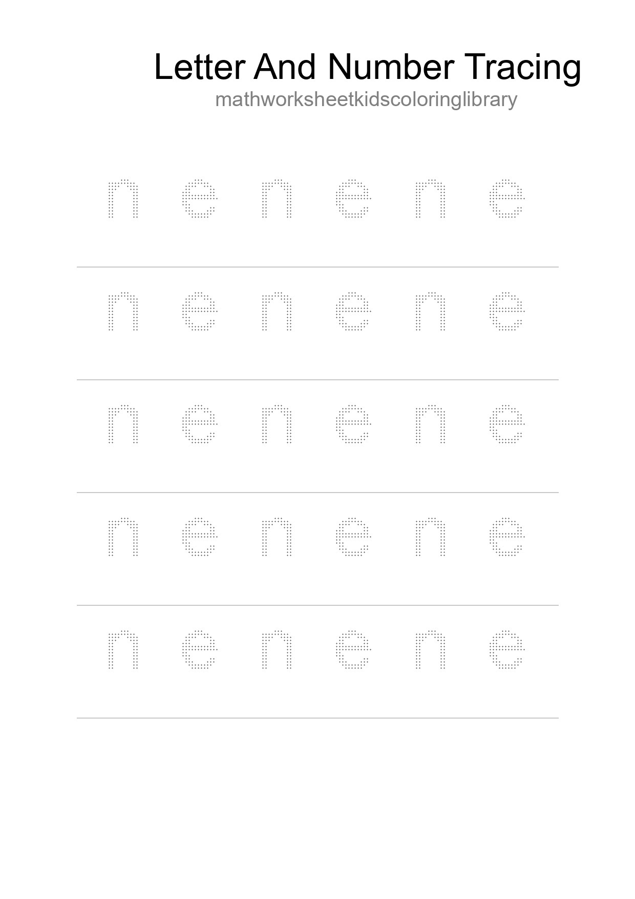 Printable Tracing Worksheet For Kids - Part 10