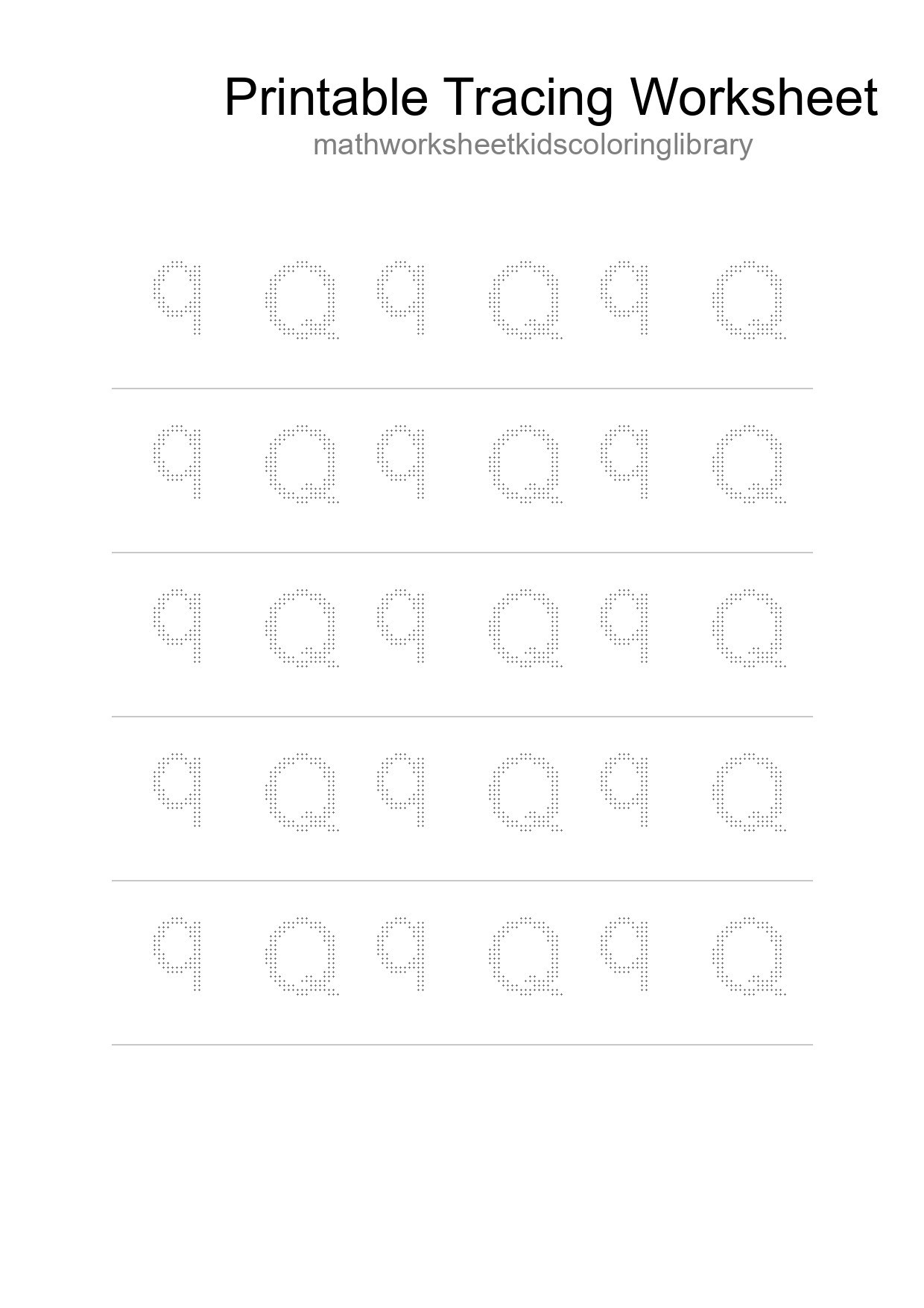 Printable Tracing Worksheet For Kids - Part 21