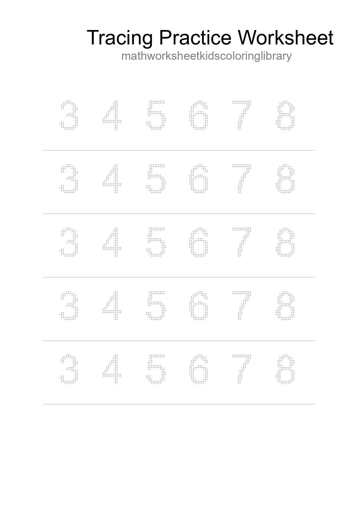 Printable Tracing Worksheet For Kids - Part 43